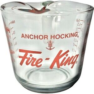 Anchor Hocking Fire King Glass Measuring Cup 2-cup NEW - READ